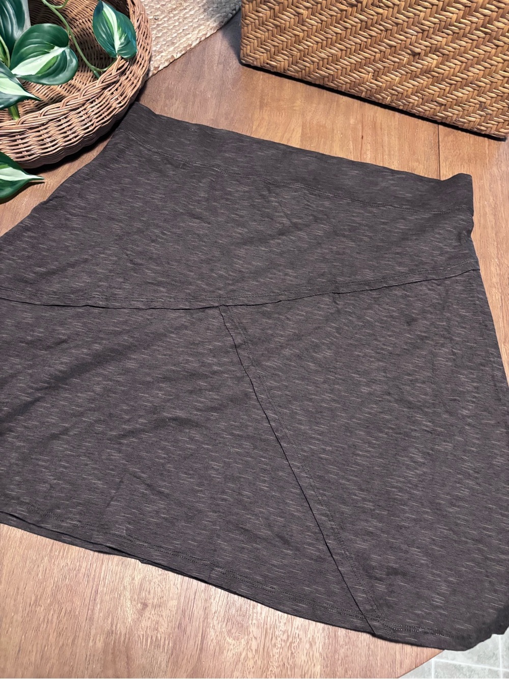 Toad&Co Brown A-Line Knit Skirt